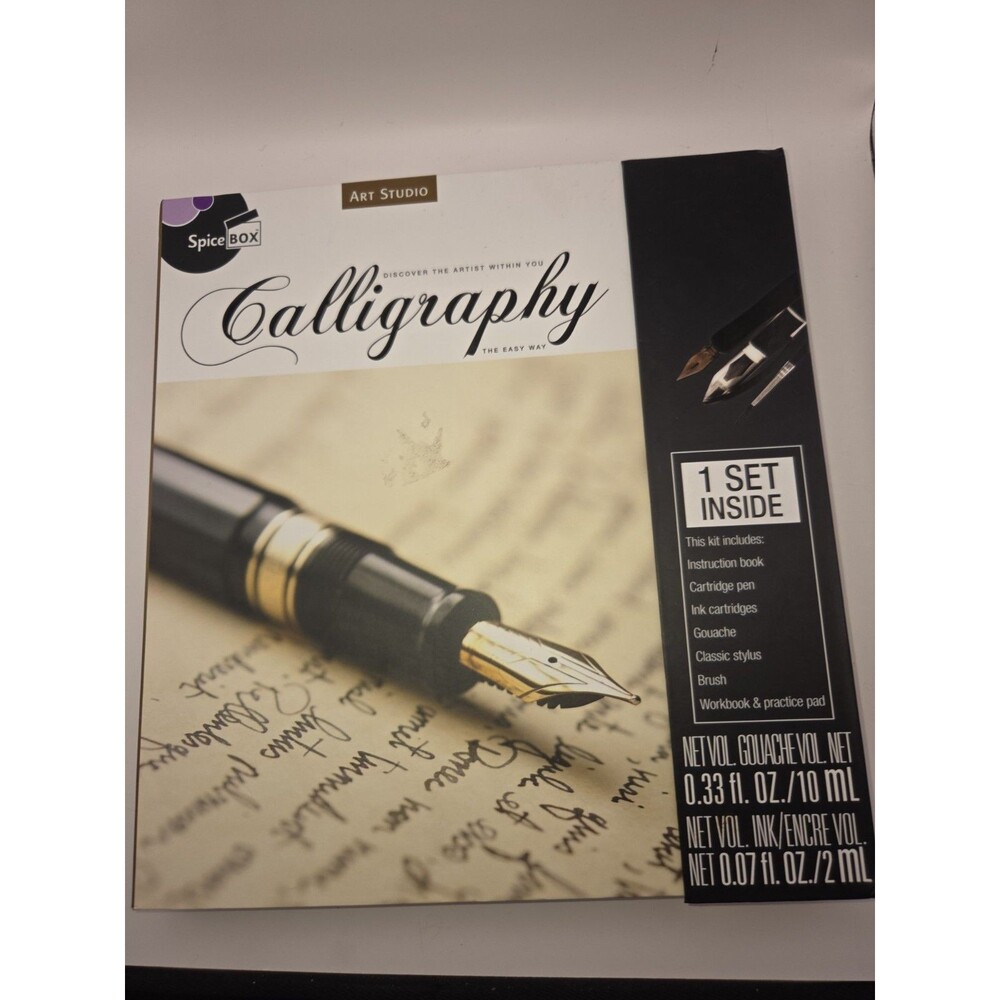 SpiceBox Masterclass Calligraphy Writing Set Instruction Guide Pens and Ink New - Picture 3 of 14